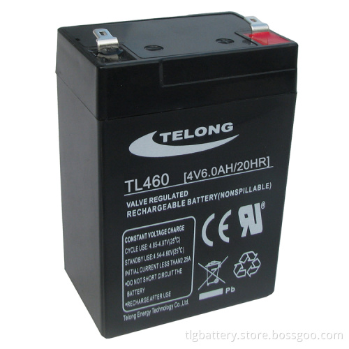 4V 6ah Rechargeable Lead Acid Battery for Portable Light (CE UL RoHS)